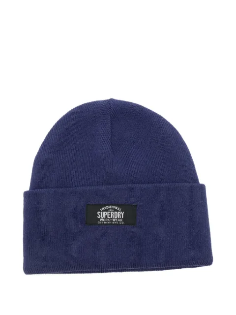 Superdry logo-patch beanie