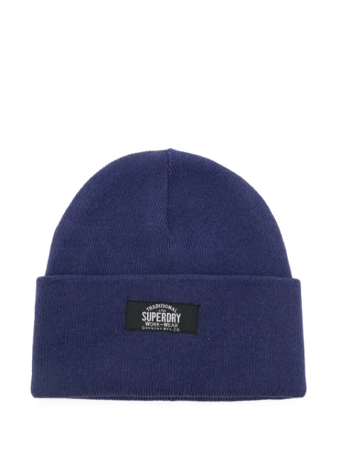Superdry logo-patch beanie