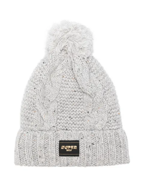 Superdry cable-knit beanie hat