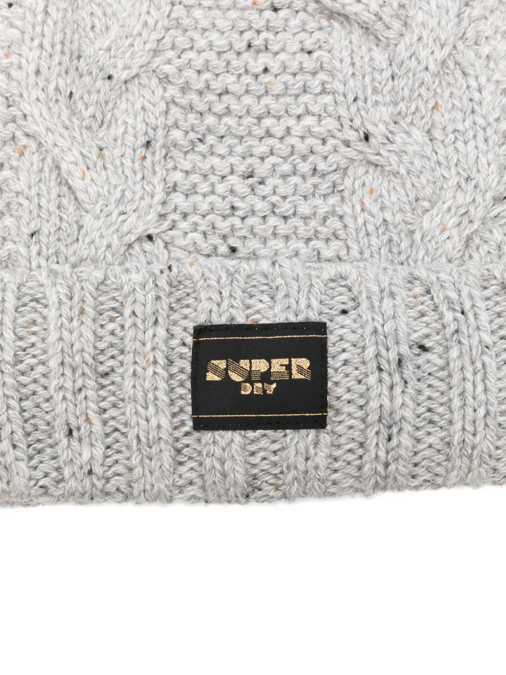  Superdry Cable-knit Beanie Hat - Grey 