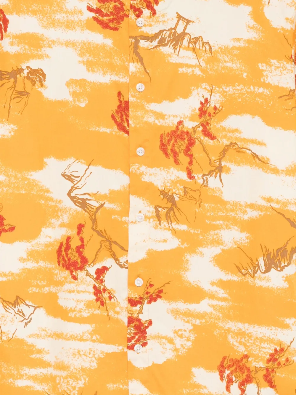 Superdry Floral-print Shirt In Orange