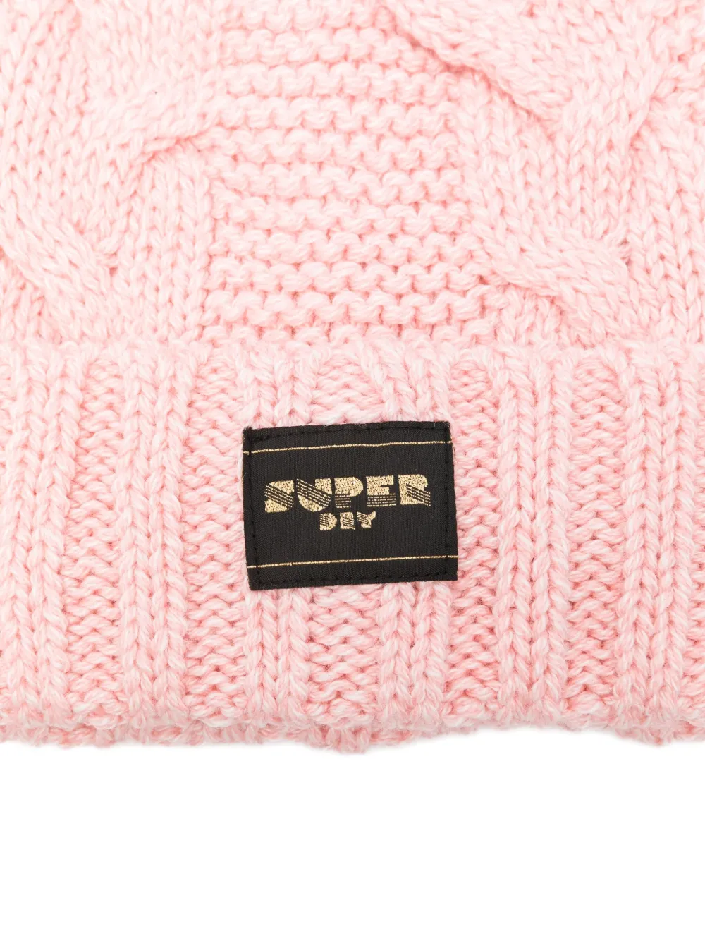  Superdry Pom-pom Cable-knit Beanie - Pink 