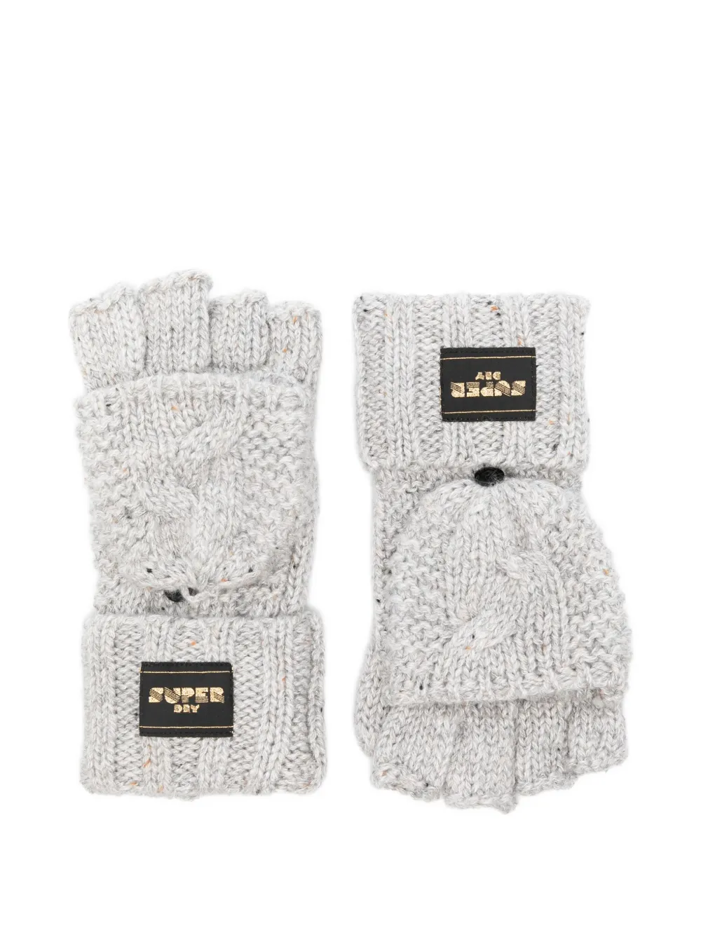Superdry Cable-knit Gloves In White