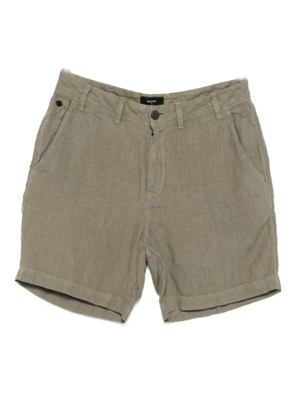 Superdry washed linen shorts | Brown | Image 1