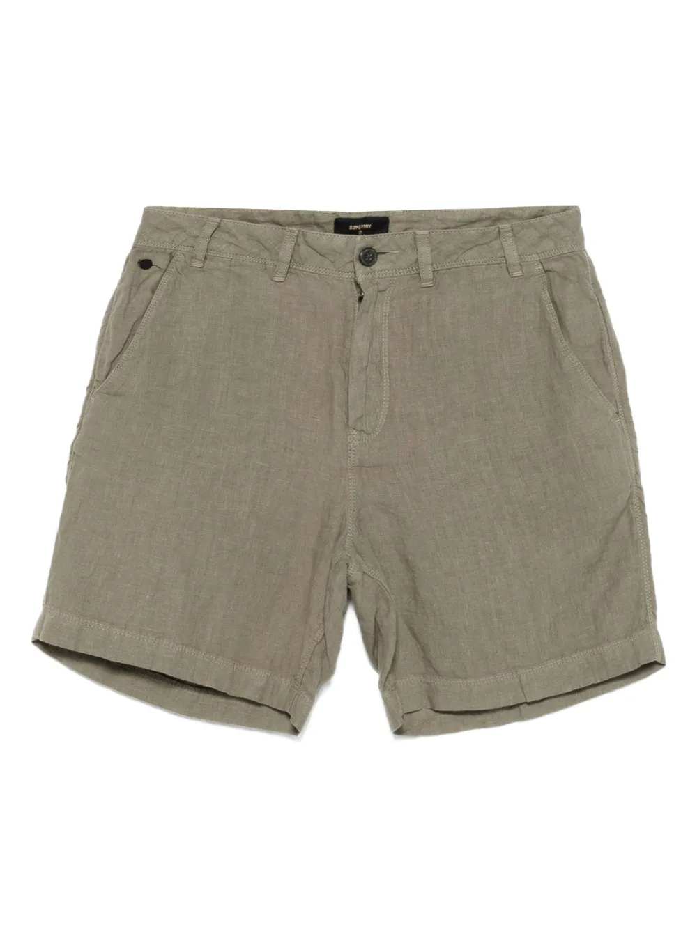 Superdry washed linen shorts | Brown | Image 1