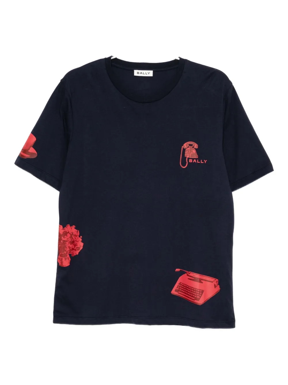 Bally playera de algodón con estampado gráfico | azul | Image 1