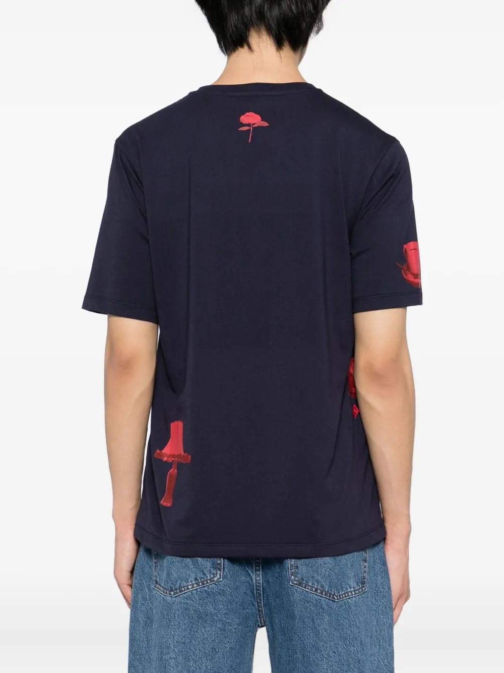 Bally Katoenen T-shirt met grafische print Blauw