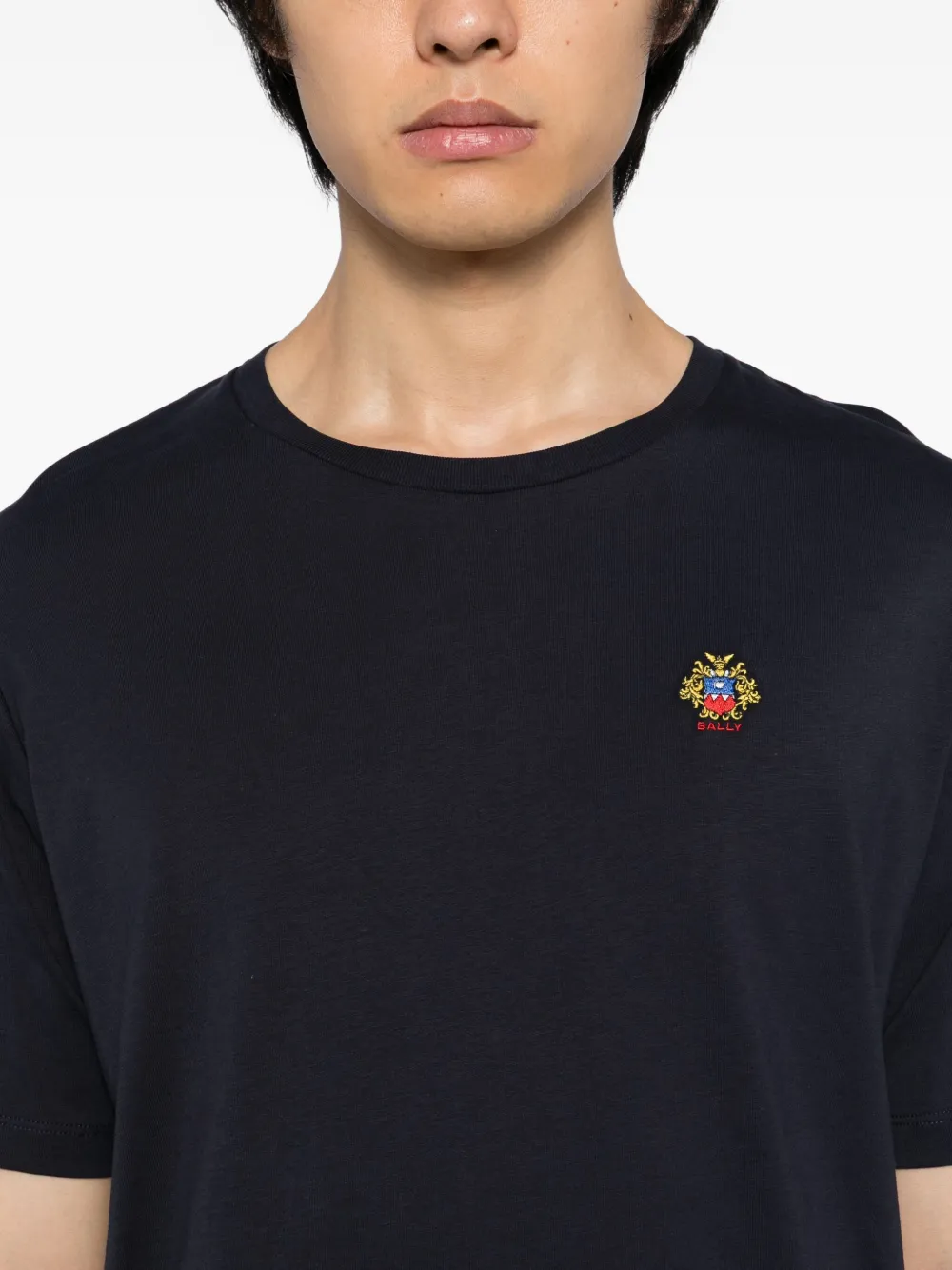 Bally T-shirt met geborduurd logo Blauw