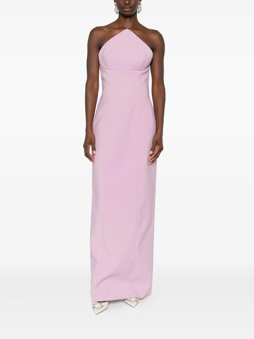 Solace London off-shoulder maxi dress - Roze