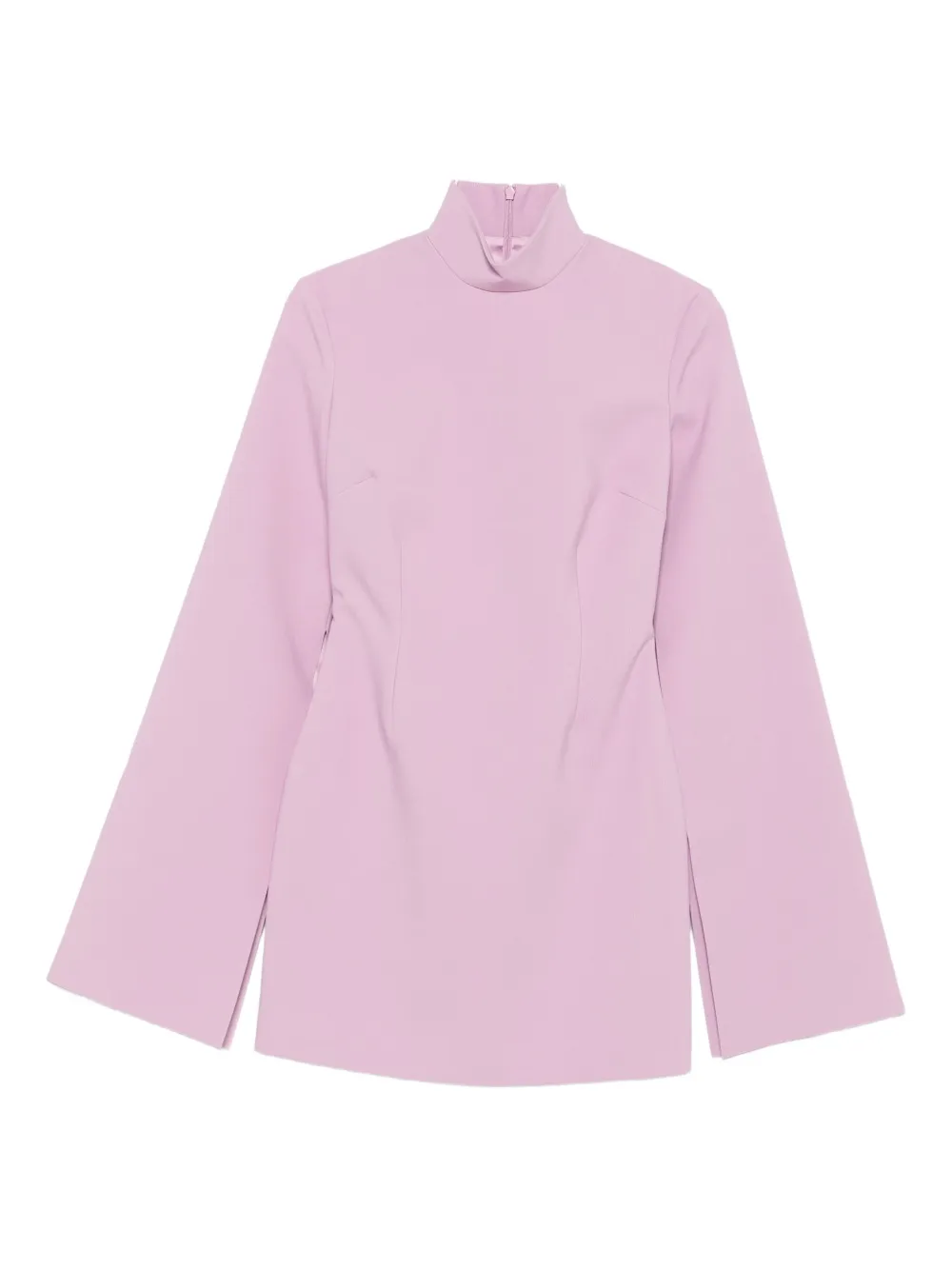 Solace London Funnel-neck Mini Dress In Pink