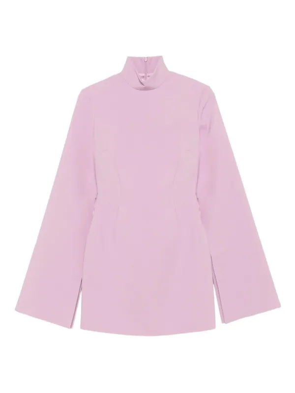 solace london pink mini dress Solace London Funnel-neck Mini Dress