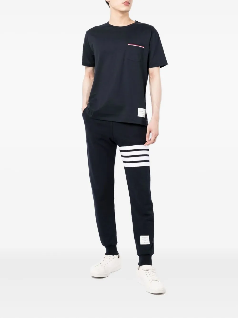 Thom Browne T-shirt met zak - Blauw