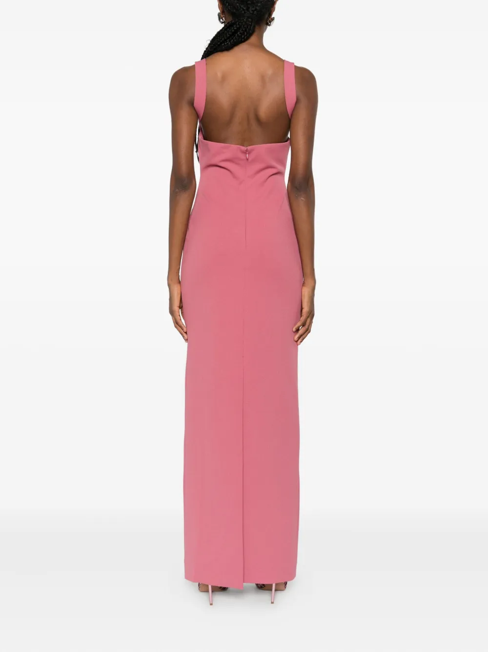 Solace London Maxi-jurk met vierkante hals Roze