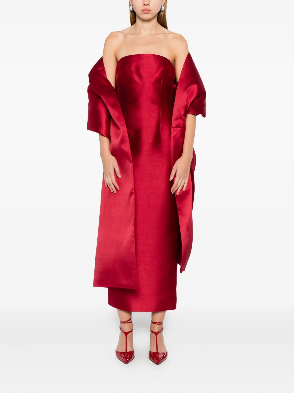 Solace London Lea midi dress - Rood