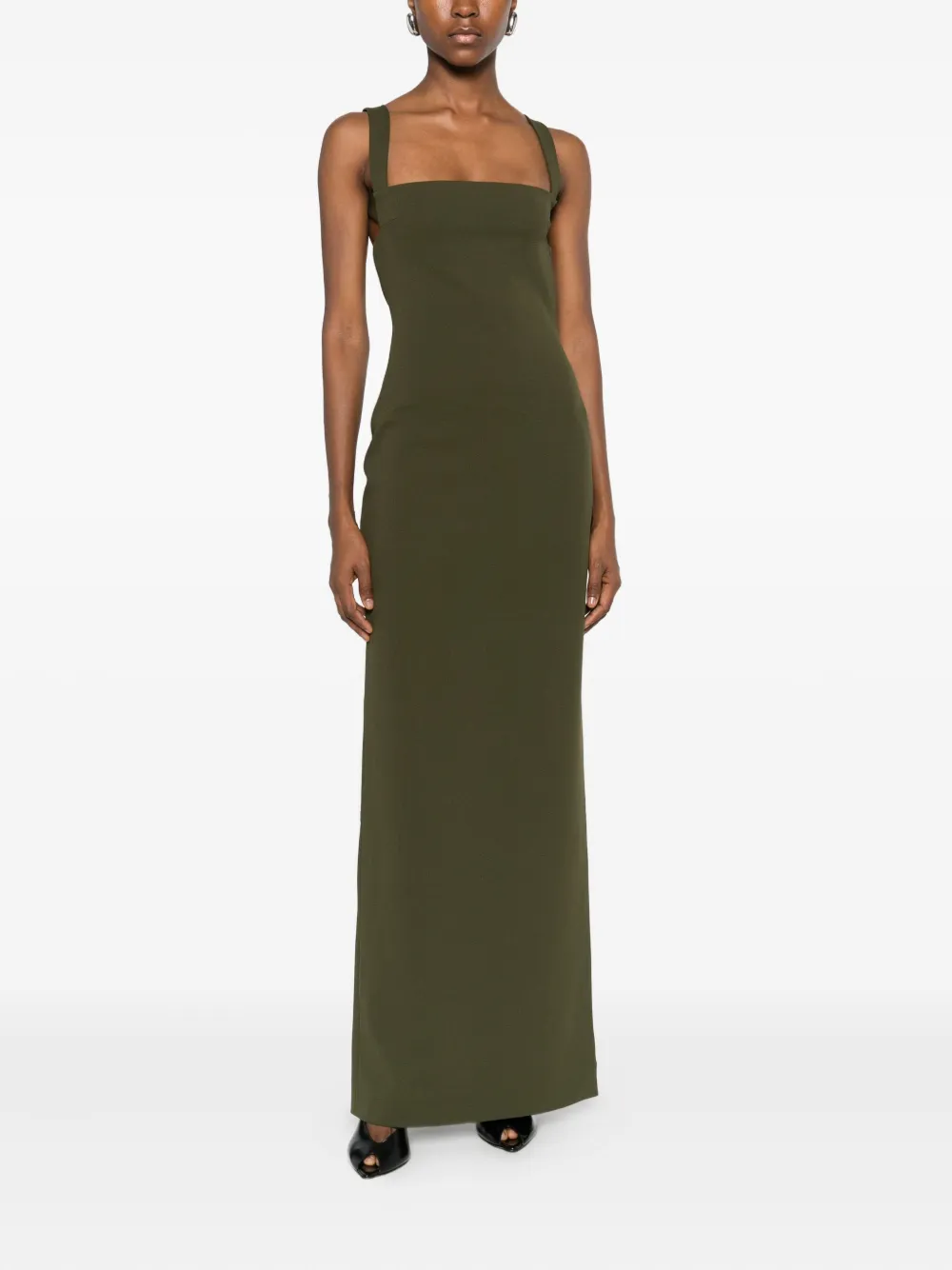 Solace London square-neck dress - Groen