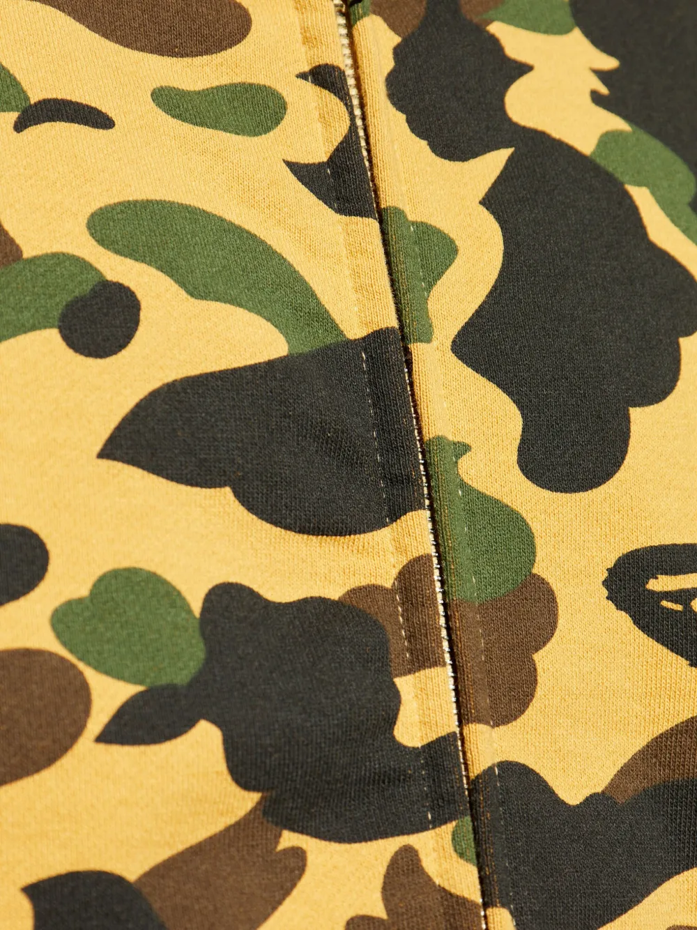 A BATHING APE 1st Camo hoodie met haaiendetail Geel