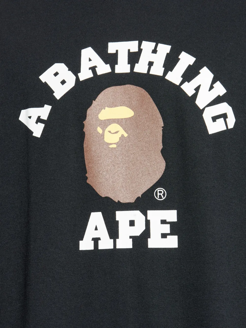 A BATHING APE T-shirt met logoprint Zwart