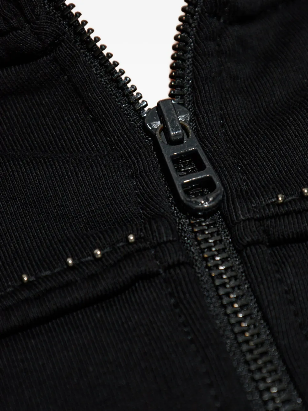 Zadig & Voltaire Milly Studded Patch Zip Sweatshirt In Black