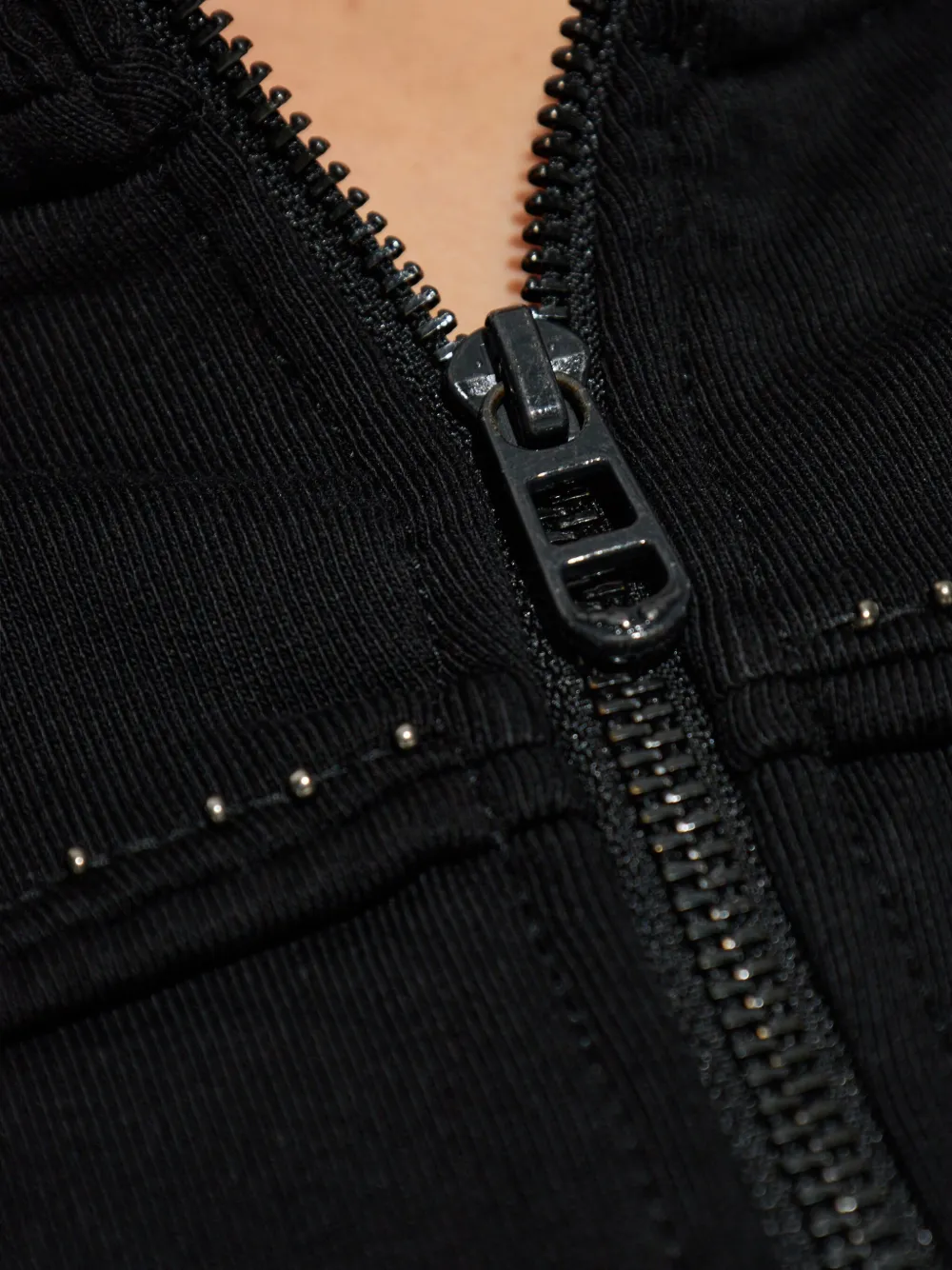 Zadig&Voltaire Milly sweater met studs en rits Zwart