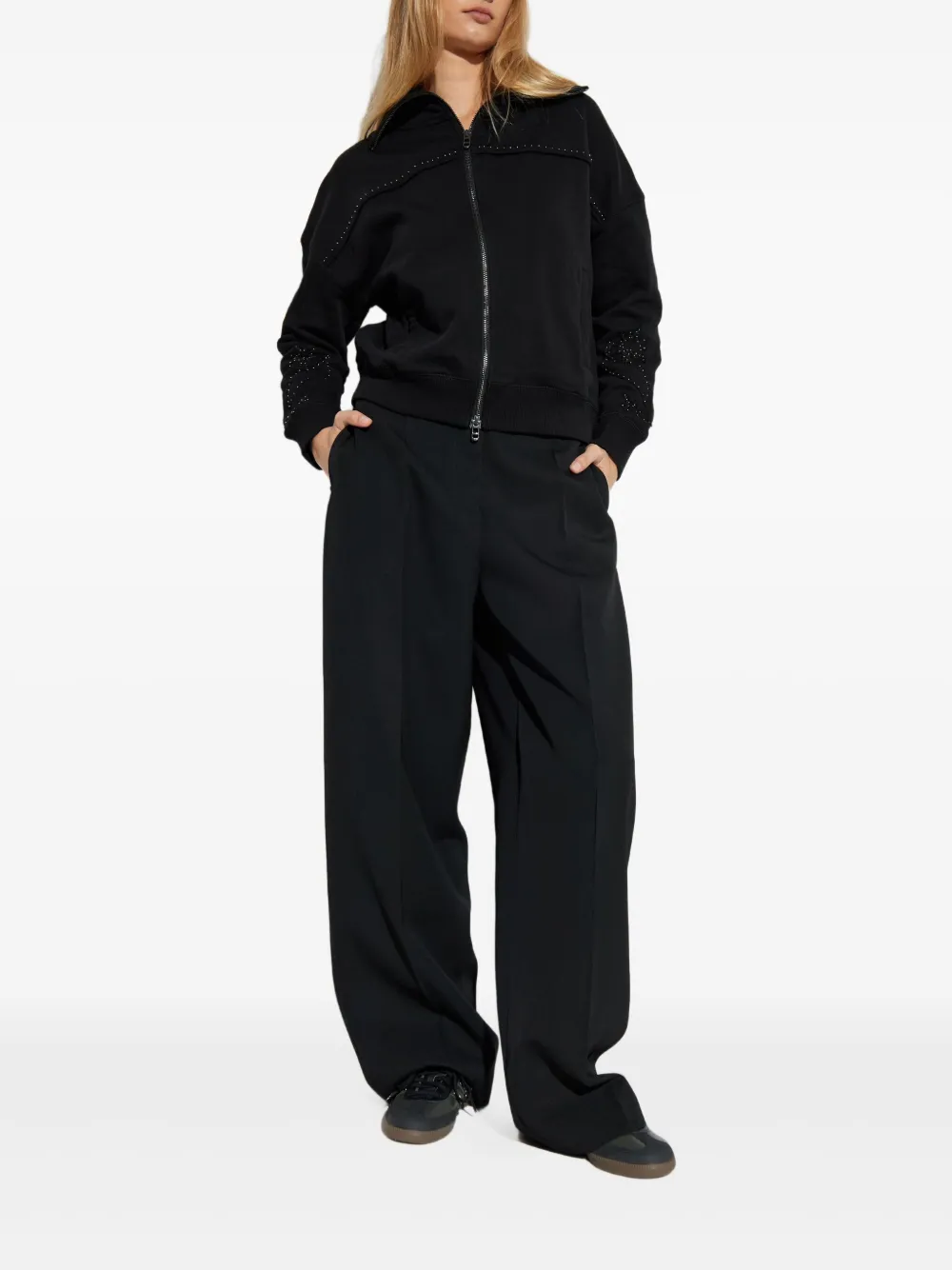 Zadig&Voltaire Milly studded zip-up sweatshirt | Sweaters | Image 2