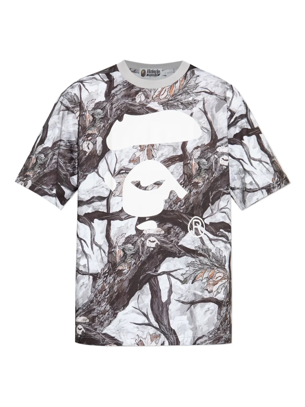 A BATHING APE® playera con logo estampado | gris | Image 1