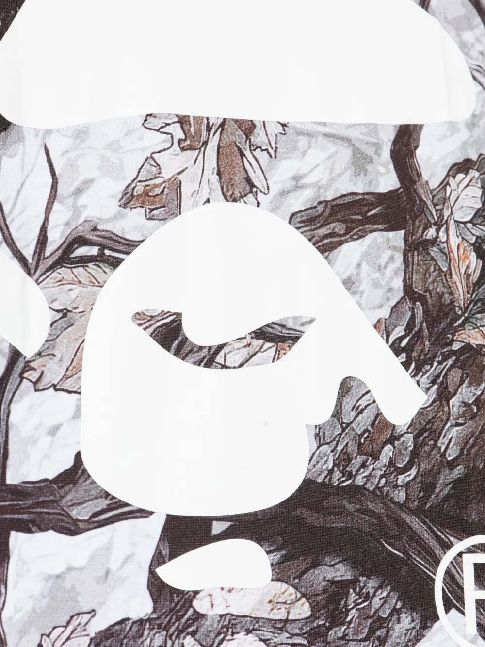 A BATHING APE T-shirt met logoprint Grijs