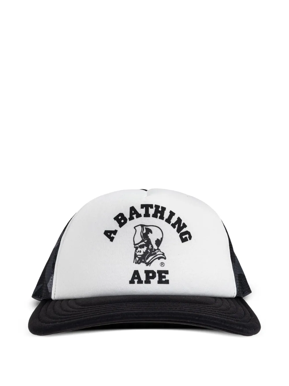 A BATHING APE® logo-detail camo-print trucker cap | White | Image 1