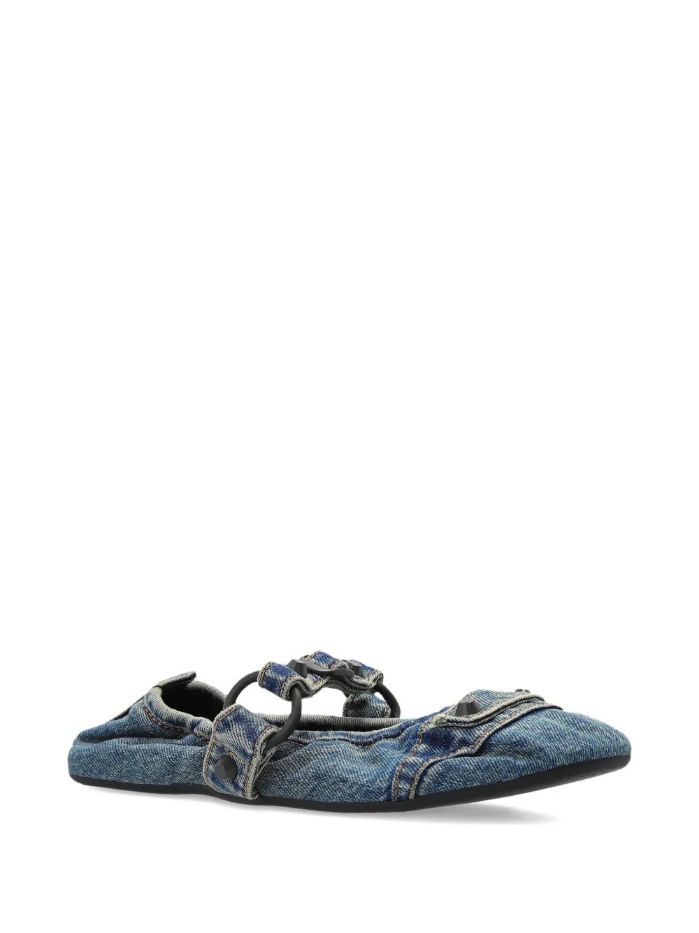 Balenciaga Ballerina's met ring - Blauw