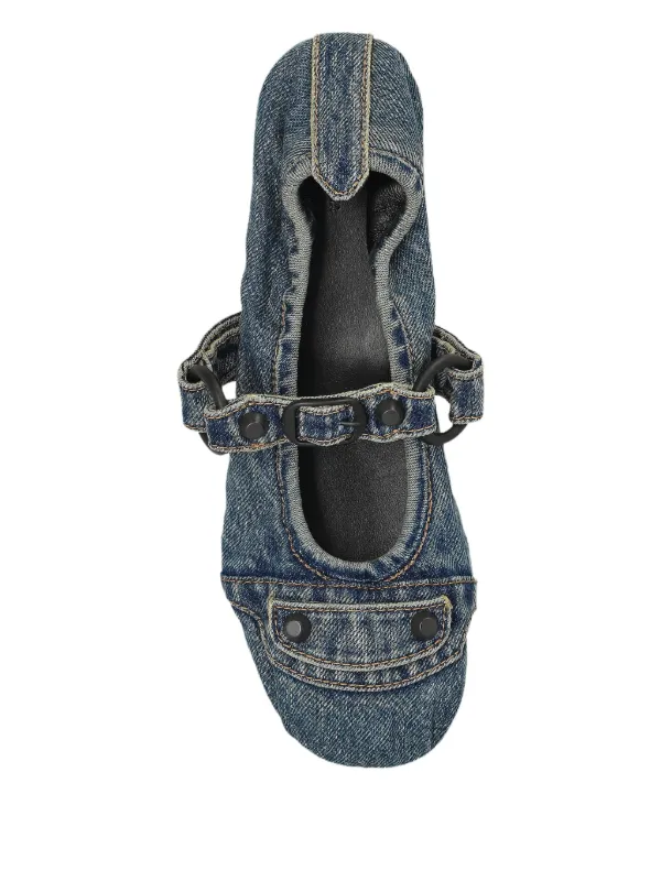 Balenciaga リングディテール フラットシューズ | ブルー | FARFETCH JP
