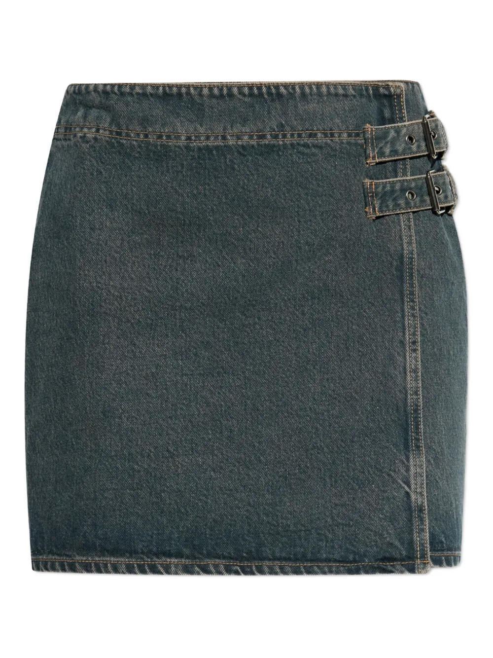 Samsoe & Samsoe Buckle Mini Skirt In Blue
