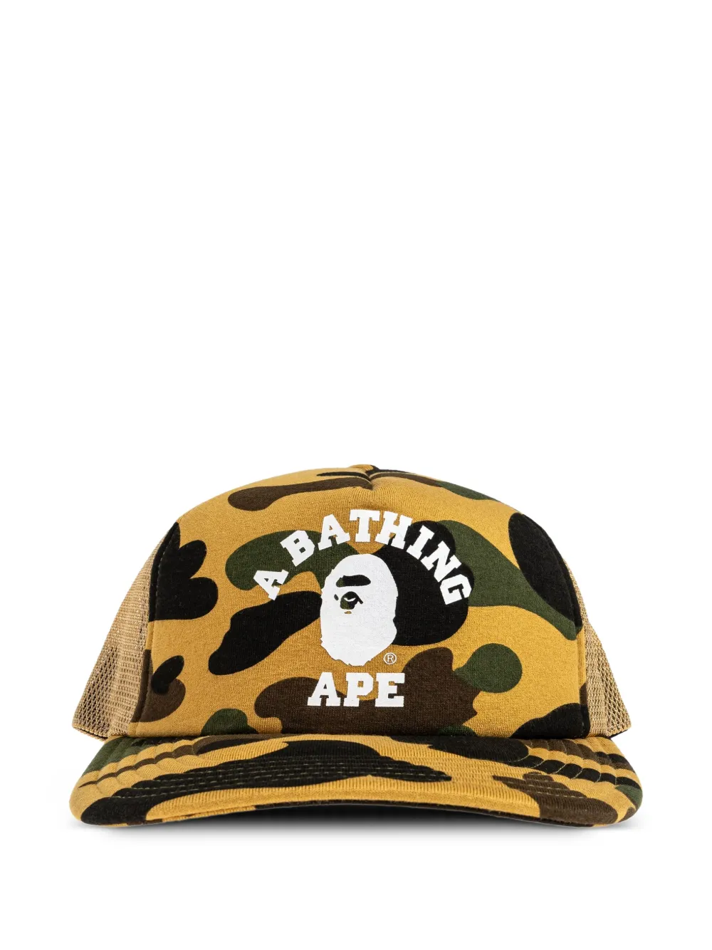 A BATHING APE® camouflage logo baseball cap | Yellow | Image 1
