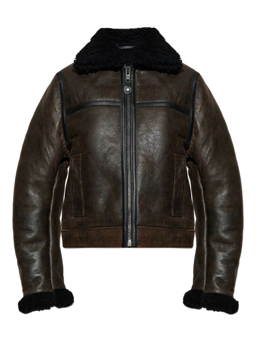 SAMSOE SAMSOE shearling-collar jacket | Brown | Image 1