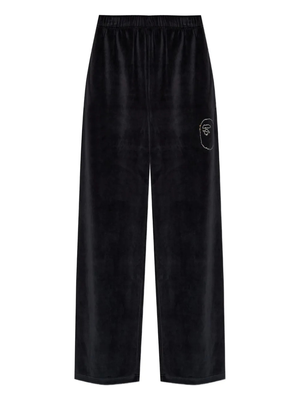 A Bathing Ape Rhinestone-embellished Trousers In Black