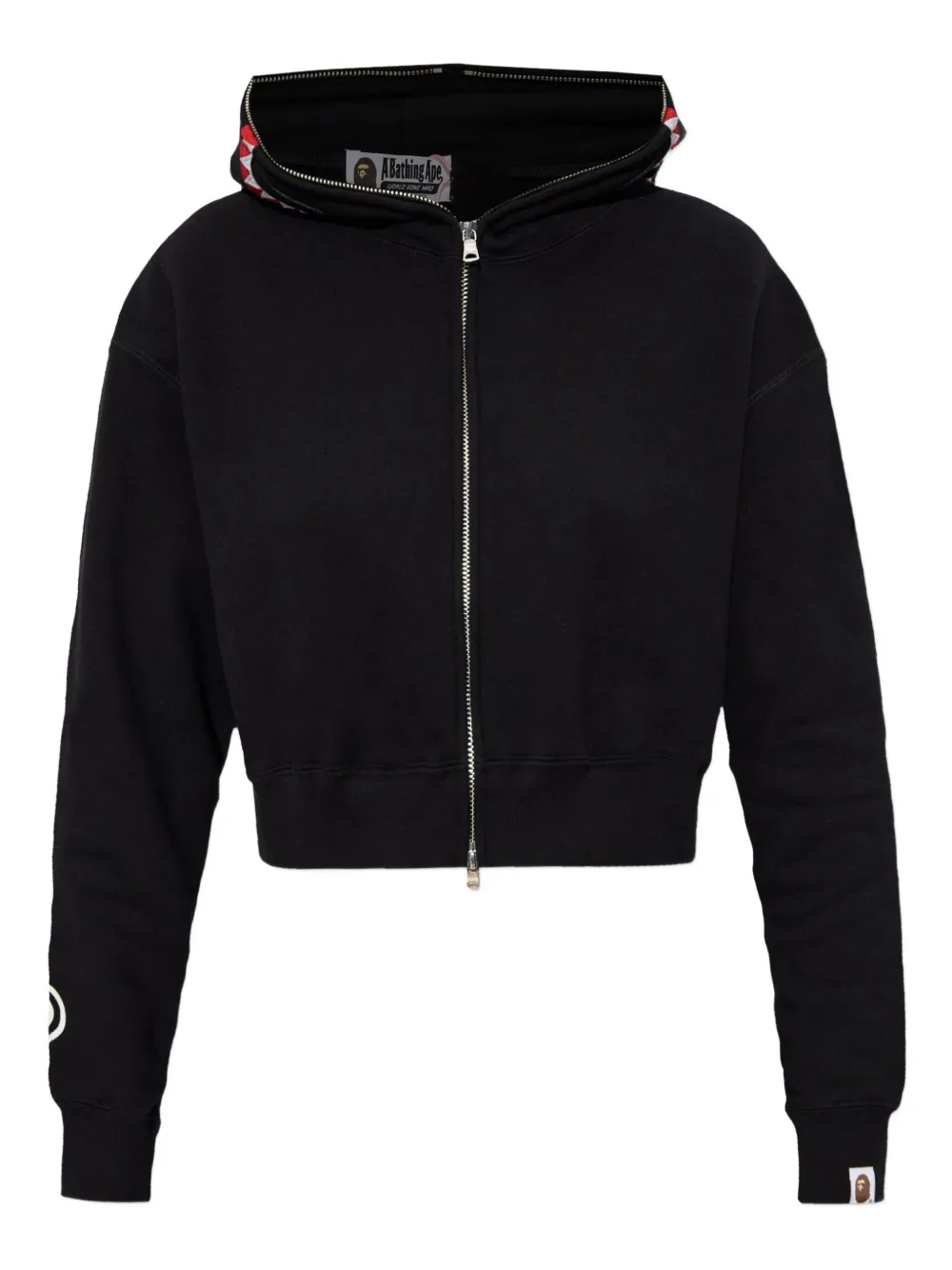A BATHING APE® hoodie corta Shark | negro | Image 1