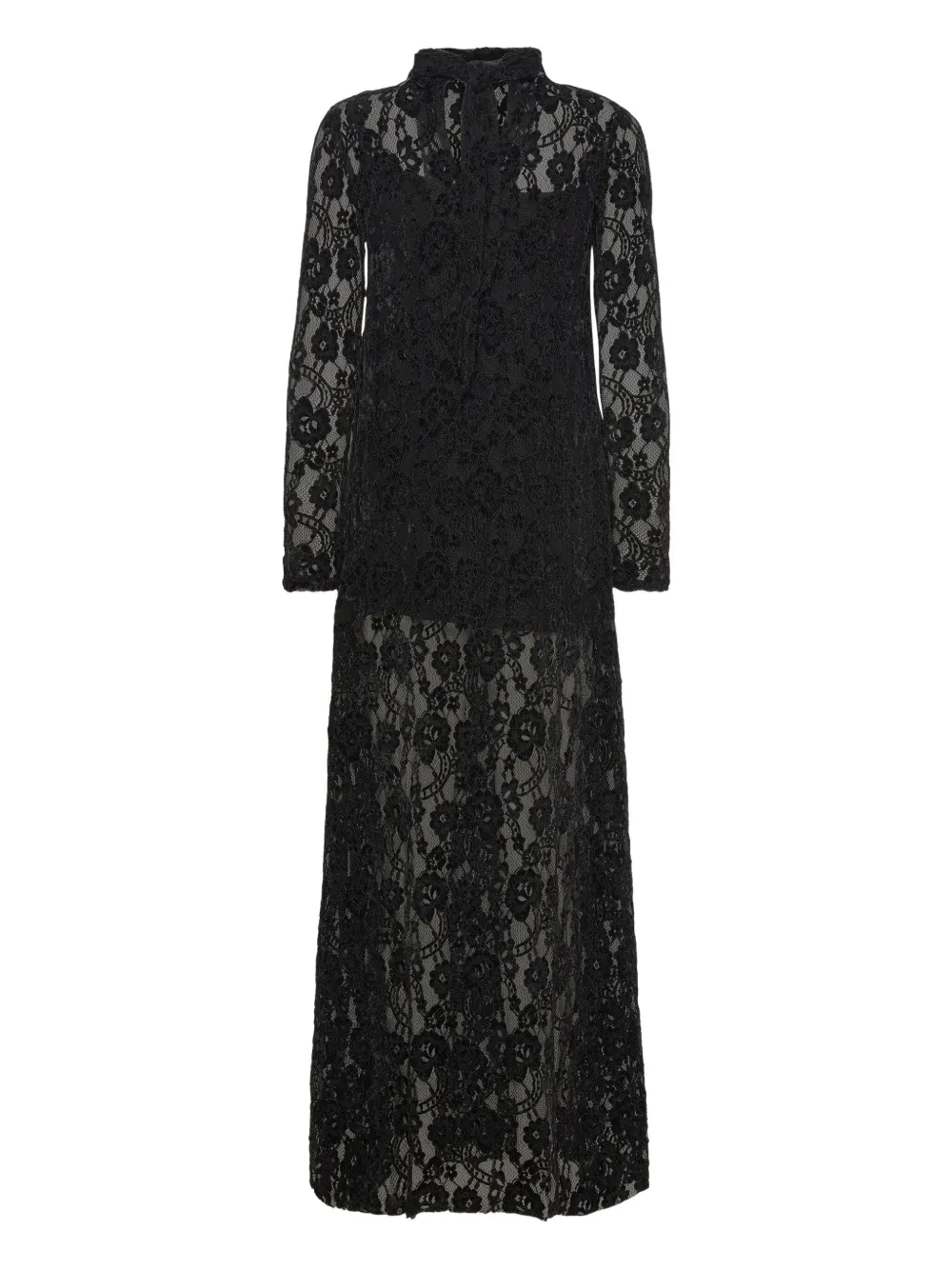 ALOHAS lace maxi dress - Zwart