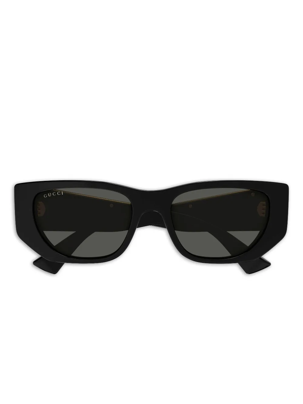 Gucci Eyewear stripe geometric sunglasses - Nero