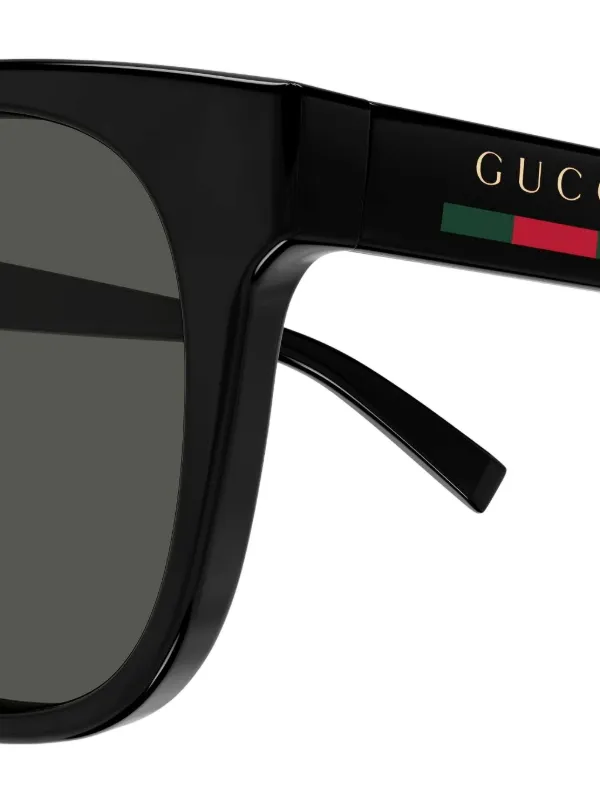 lov 　GUCCI グッチ　サングラス　ウェブストライプ Gucci Eyewear ウェブストライプ サングラス | ブラック | FARFETCH JP