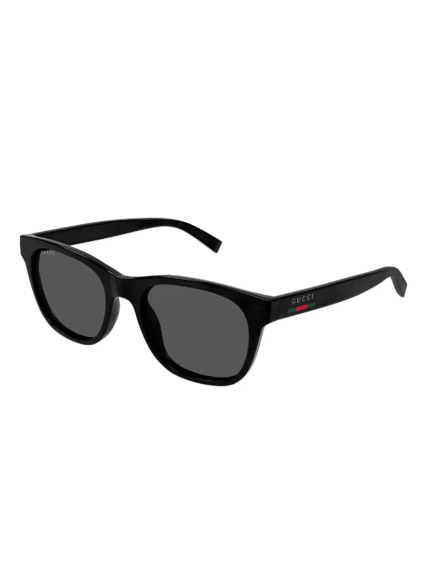 Gucci Eyewear ウェブストライプ サングラス | ブラック | FARFETCH JP