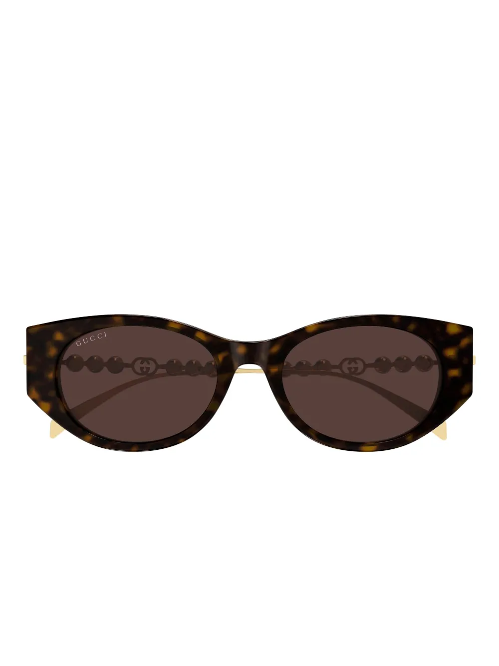 Gucci Eyewear Low Nose Bridge Fit Sunglasses In Brown