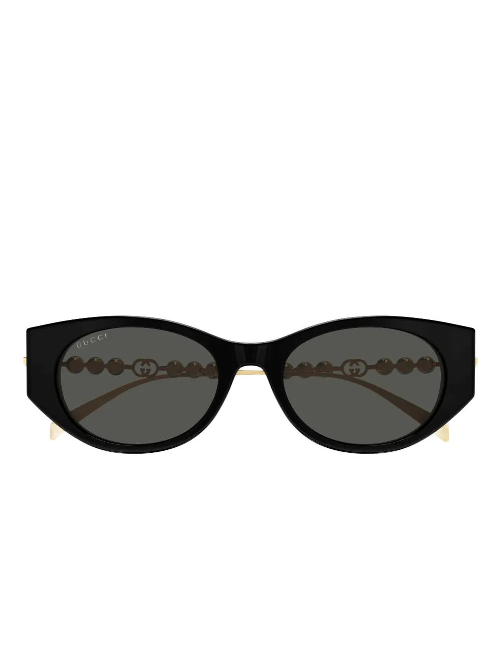 Gucci Pearls And Strass 54mm Acetate Cat-eye Sunglasses In Black