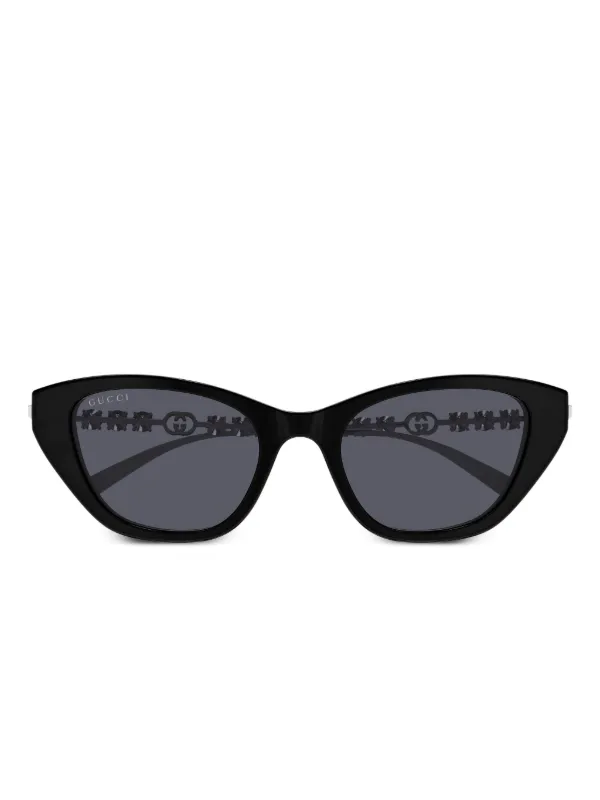 Gucci Eyewear GG1968S キャットアイ サングラス | ブラック | FARFETCH JP