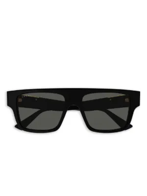 Gucci Eyewear ウェブストライプ サングラス | ブラック | FARFETCH JP