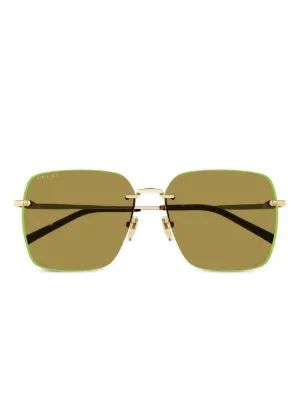 Gucci Eyewear キャットアイ サングラス | ゴールドトーン | FARFETCH JP