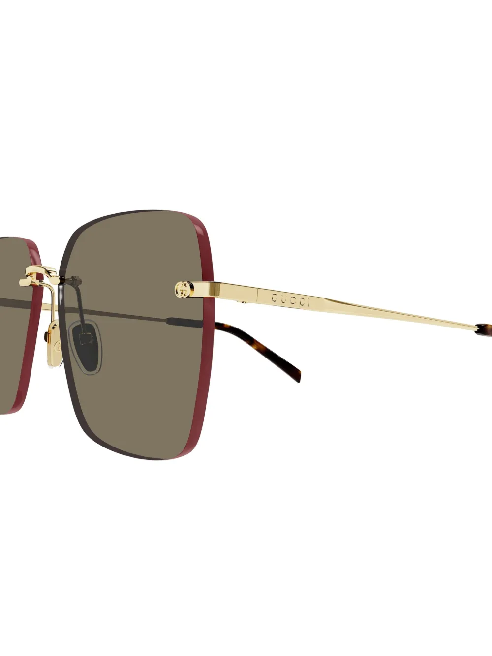 Gucci Eyewear GG1955SA zonnebril met vierkant montuur Goud