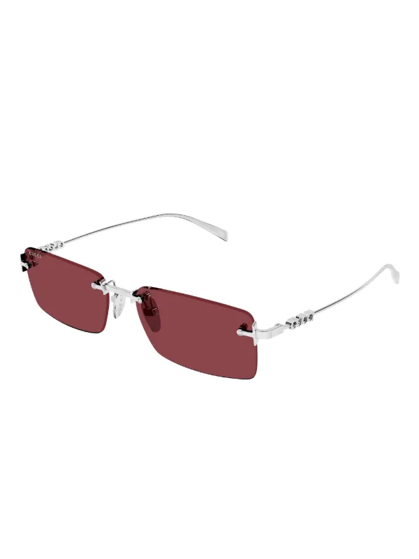 Gucci Eyewear リムレス スクエアサングラス | シルバートーン