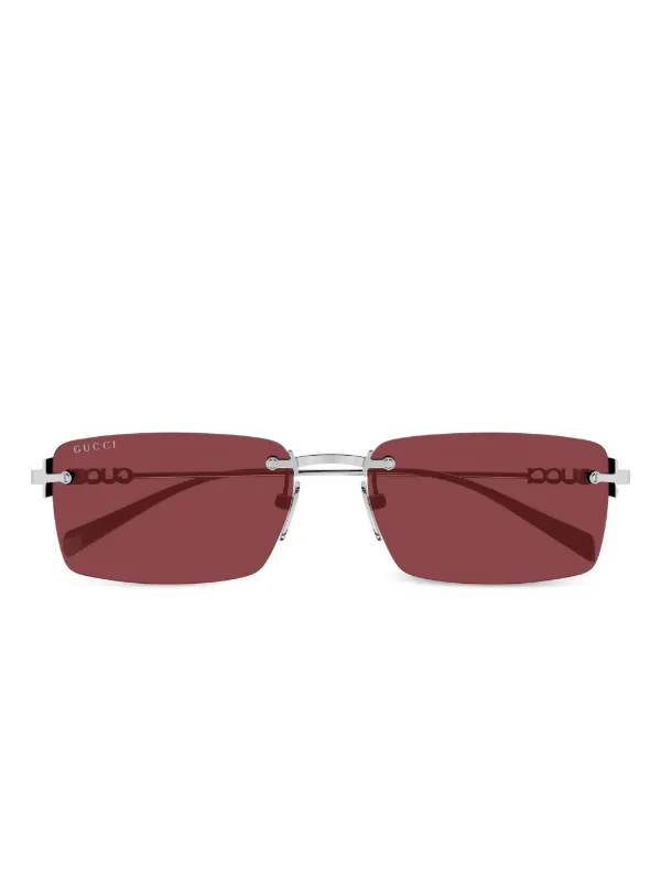 Gucci Eyewear リムレス スクエアサングラス | シルバートーン