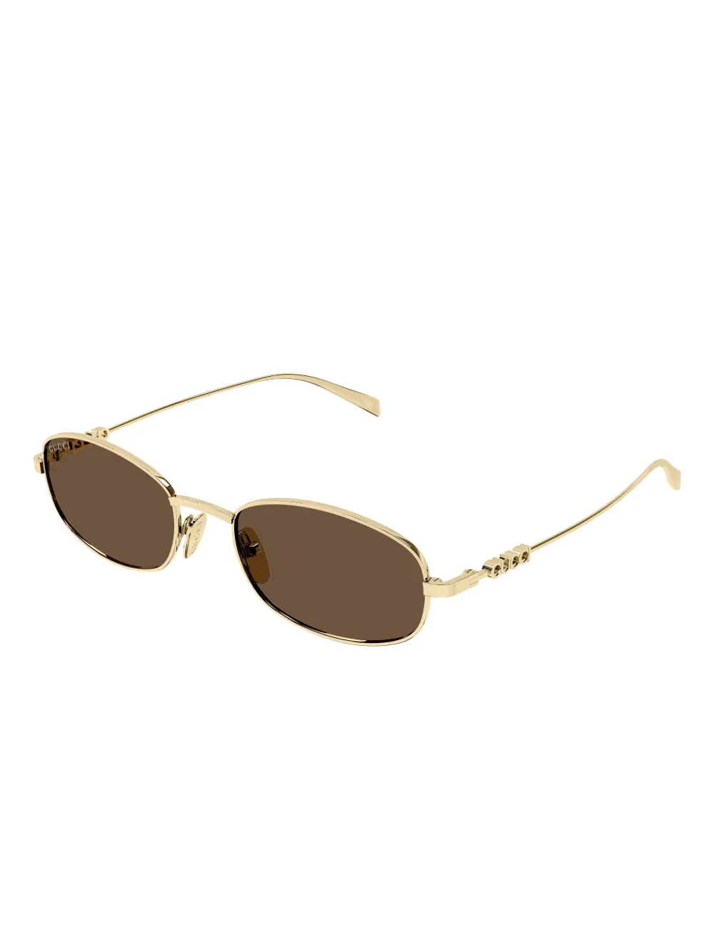 Gucci Eyewear GG1940S zonnebril met ovalen montuur en logo Goud