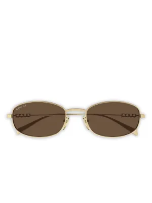 Gucci Eyewear オーバルフレーム サングラス | ゴールドトーン