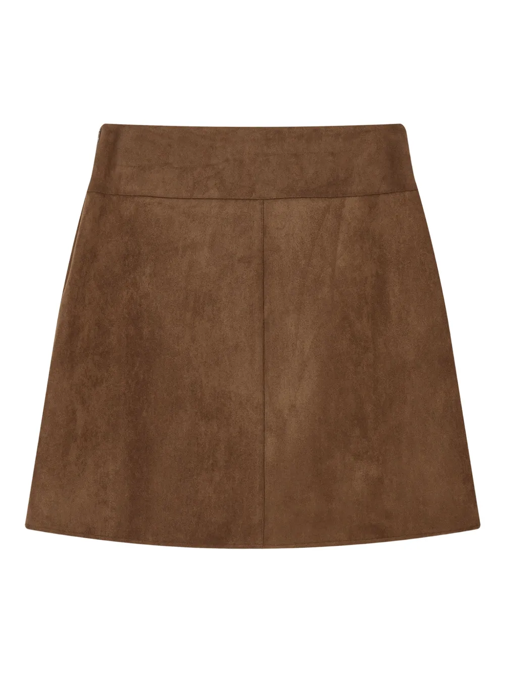 Tout A Coup Pleated Mini Skirt In Brown