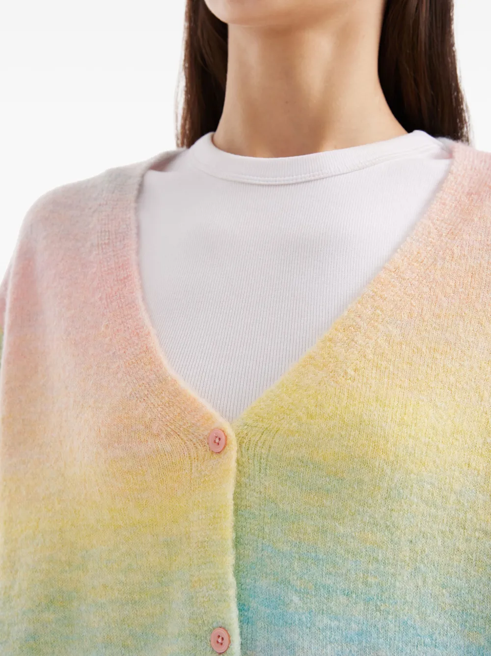 Tout A Coup Gradient-effect Cardigan In Multi